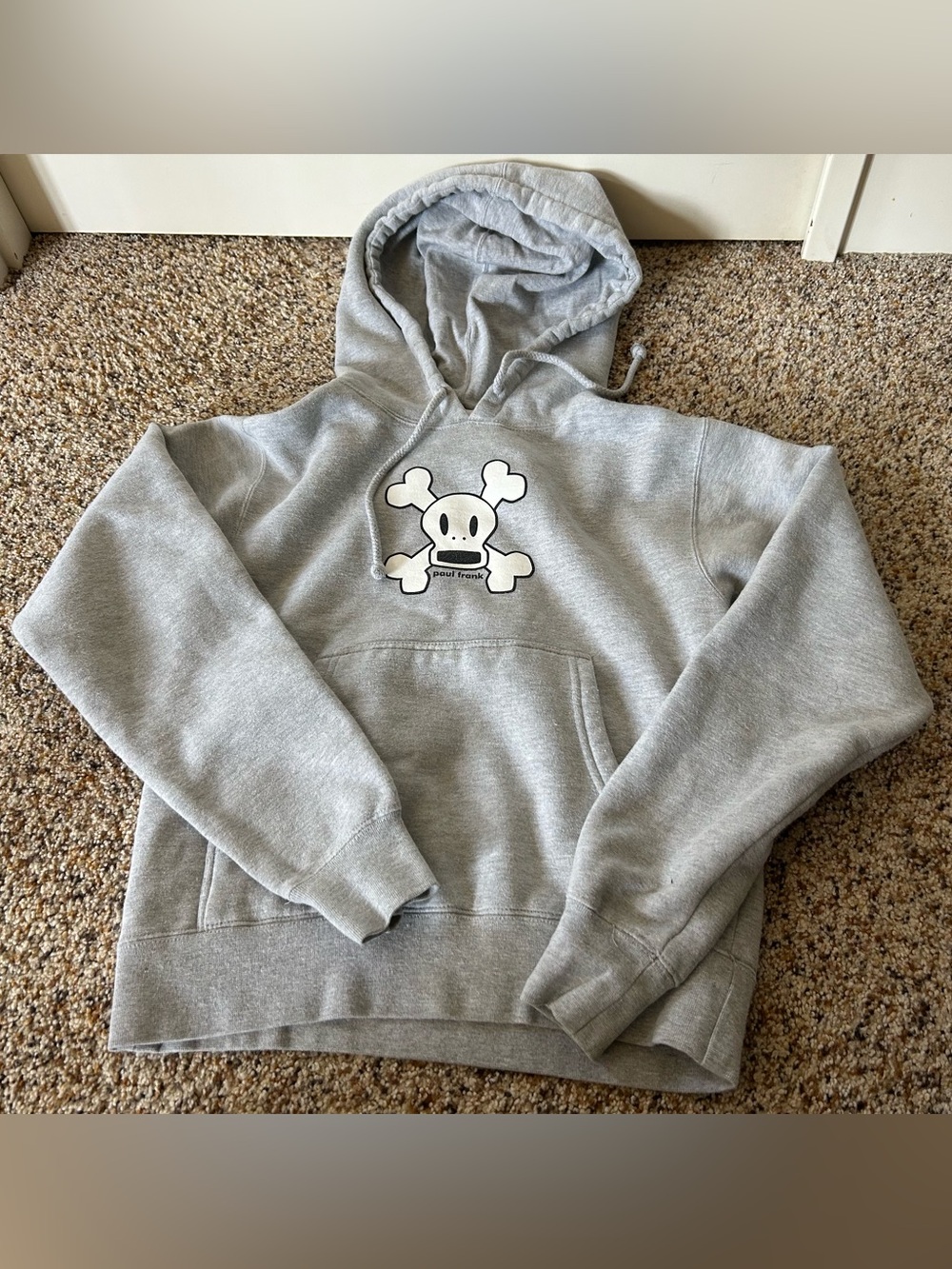 Paul Frank Gray Skull & Crossbones Pullover Hoodie